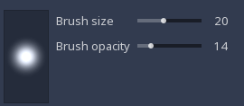 Screenshot of the brush widget